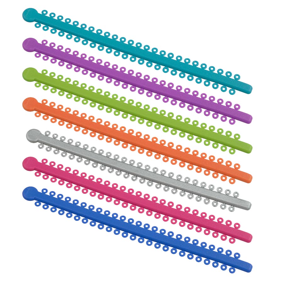 Power Sticks Ligature Ties Elastomeric 0.120 in Latex-Free Orange 42/Pk thumbnail 2