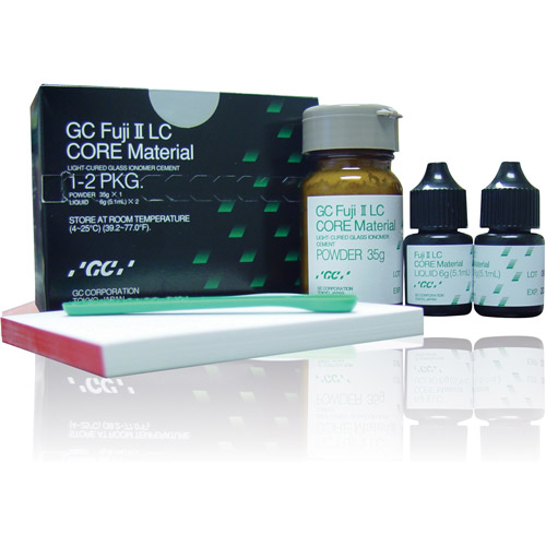 Fuji II LC Resin-Reinforced Core Build-Up Material, Triple-Cure, Powder & Liquid, 1:2 Package, Blue, 1/Pk thumbnail 4