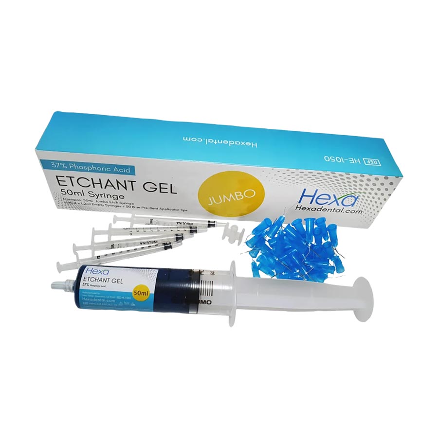 Hexa Etch Gel 37% 50mL Syringe Jumbo Blue HE-1050 - Hexa Etch Gel 37% 50mL Syringe Jumbo Blue HE-1050 - Image 1