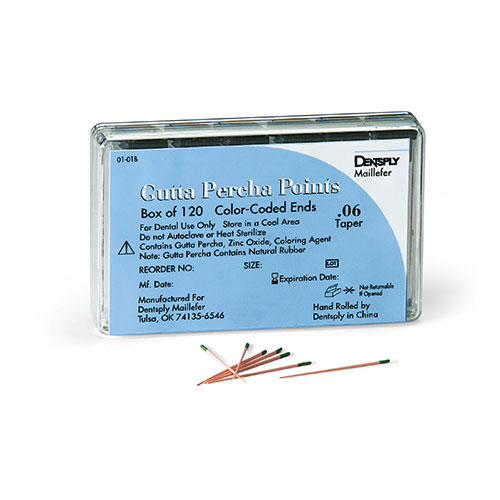 Gutta Percha Points, Vials, 0.02 Taper, # 45, White, 180/Pk, 670934 product image