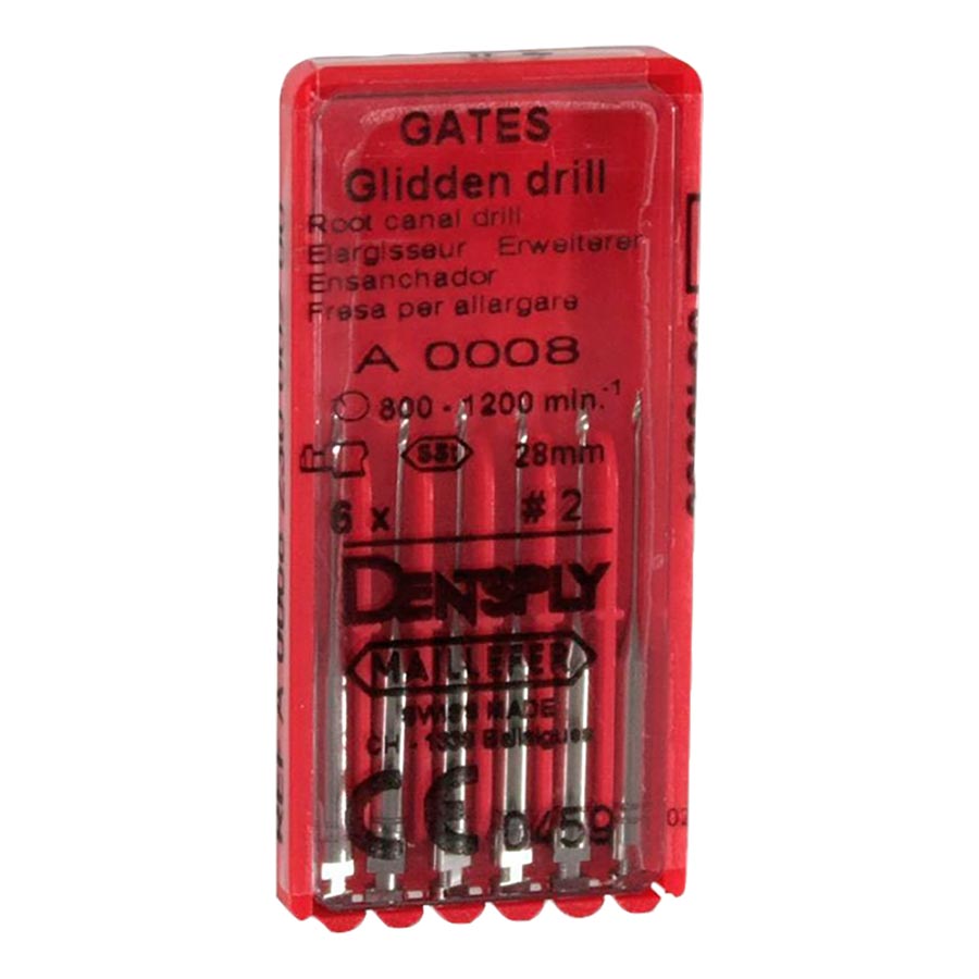 Stainless-Steel Gates Glidden Drills, RA, 28 mm, # 1, Short, 6/Pk, 671530 product image