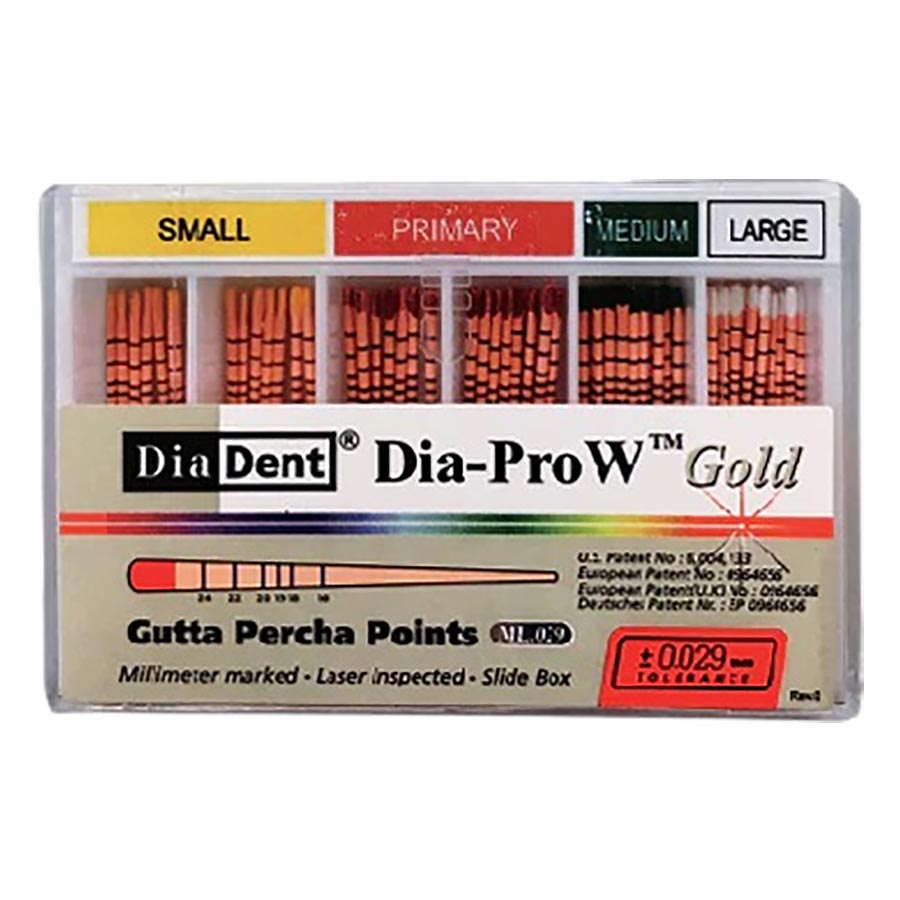 Gutta Percha, MM, Dia-Pro W Gold Small, 60/Pk, ML168-S601 thumbnail 3