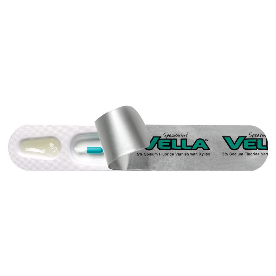 Vella Fluoride Varnish Unit Dose 5% NaF 0.5 mL Strawberry Clear 35/Bx thumbnail 2