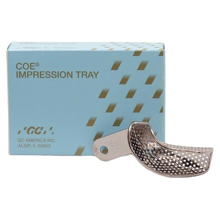 Coe Nickel-Plated Metal Perforated Partial Impression Trays, # 30, Upper Left/Lower Right, 1/Pk, 260301 thumbnail 8