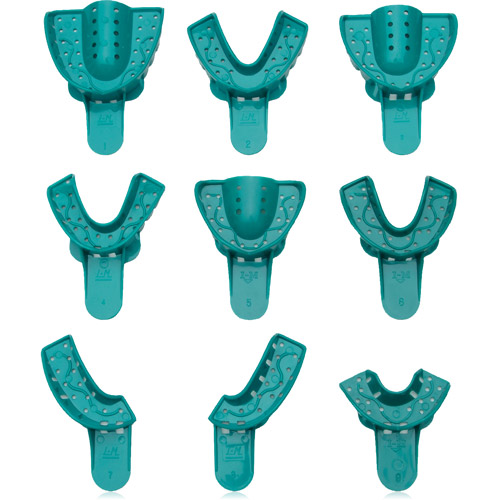 Disposable Plastic Impression Trays, # 1, Large, Upper, Green, 12/Pk, 311001 thumbnail 7