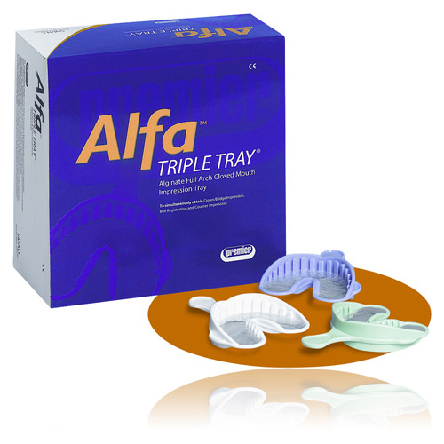 Alfa Triple Tray Impression Trays, Assorted, 24/Pk, 1006343 thumbnail 8