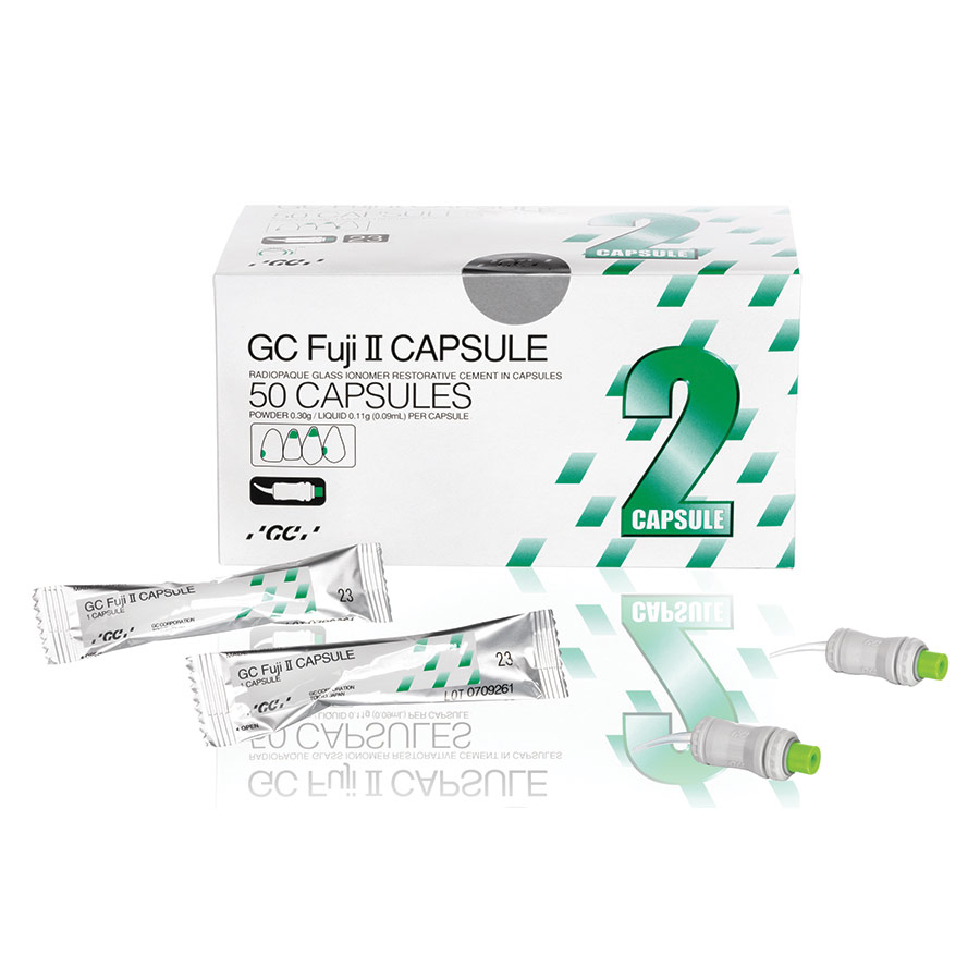 Fuji II Glass Ionomer Restorative, Self-Cure, Capsules Package, 0.1 ml, Assorted, 50/Pk thumbnail 2