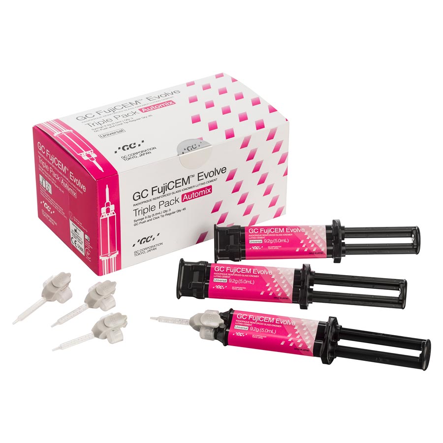 GC FujiCEM Evolve Resin Glass Ionomer Automix Cement White Trpl Pk Rfl 3/Pk thumbnail 8