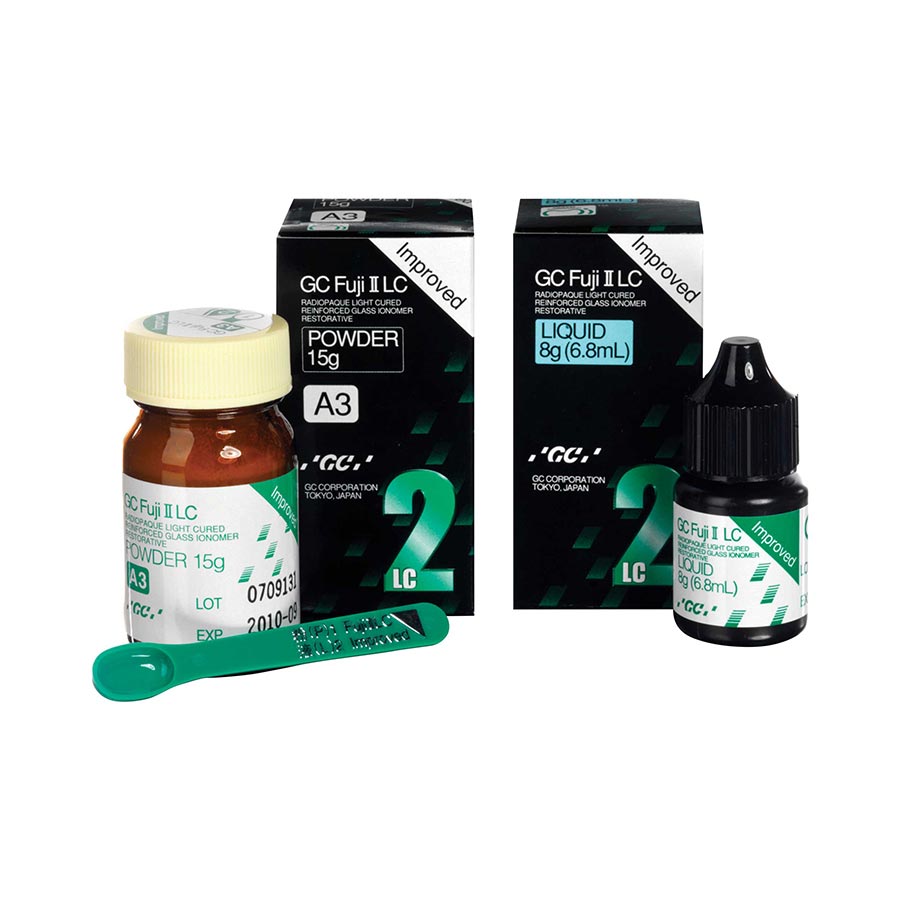 Fuji II LC Improved Glass Ionomer Restorative, Light-Cure, Powder Refill, 15 g, A2, 1/Pk thumbnail 8