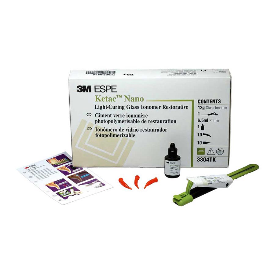 Ketac Nano Light-Curing Glass Ionomer Restorative, Clicker Dispenser Trial Kit, 12 g, A2, 1/Pk thumbnail 8