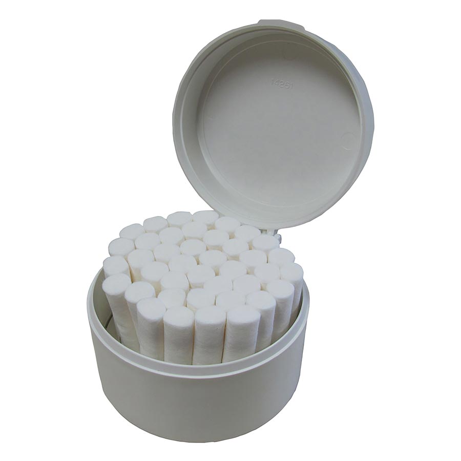 Cotton Roll Holder 2 1/4” x 3 1/8” Beige thumbnail 2