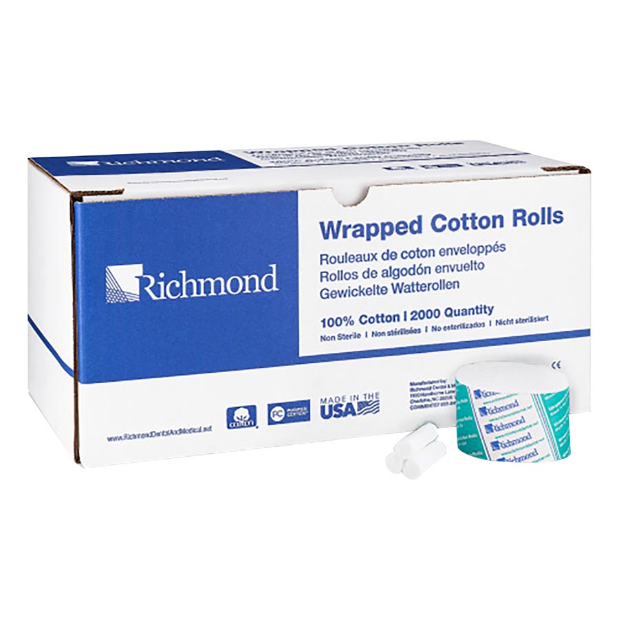 Wrapped Cotton Rolls, Medium, Junior, 3/8" x 1 1/2", 2000/Pk, 200404 thumbnail 9