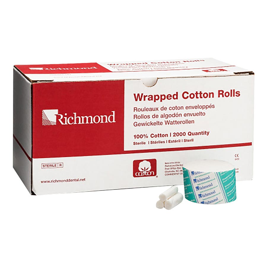 Cotton Rolls Wrapped 1.5" x 3/8" Medium Sterile 2000/Bx - Cotton Rolls Wrapped 1.5" x 3/8" Medium Sterile 2000/Bx - Image 1