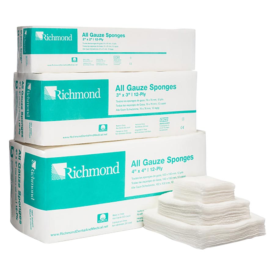 Richmond 4x4 8Ply All-Gauze 4000/Case 300-422 product image