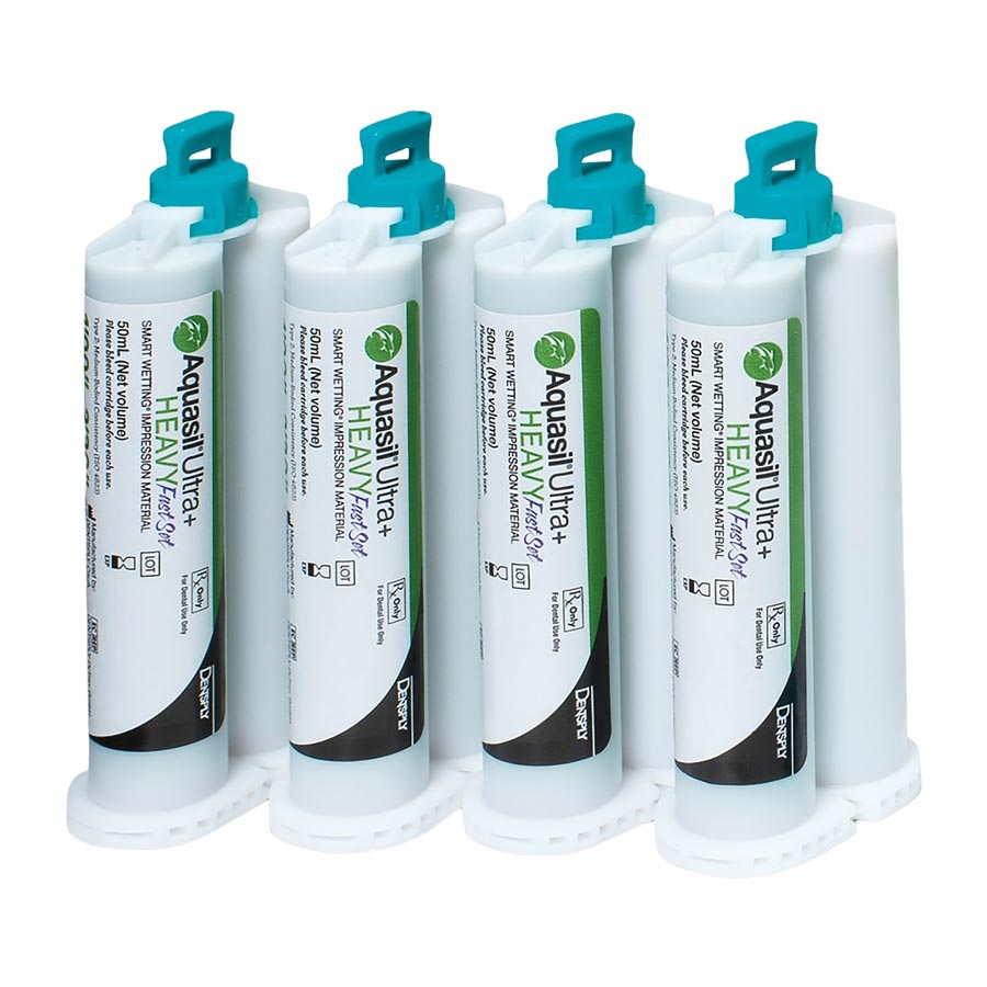 Aquasil Ultra+ VPS Impression Material, Cartridge Refill Pack, Heavy Body, Fast Set, 50 ml, Mint, Light Green, 24/Pk, 678626 thumbnail 9