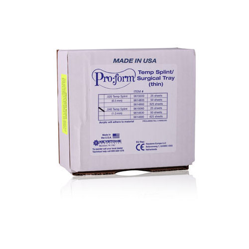 Splint Material, 0.040, 1 mm, Clear, 25/Pk, 9615060 thumbnail 8