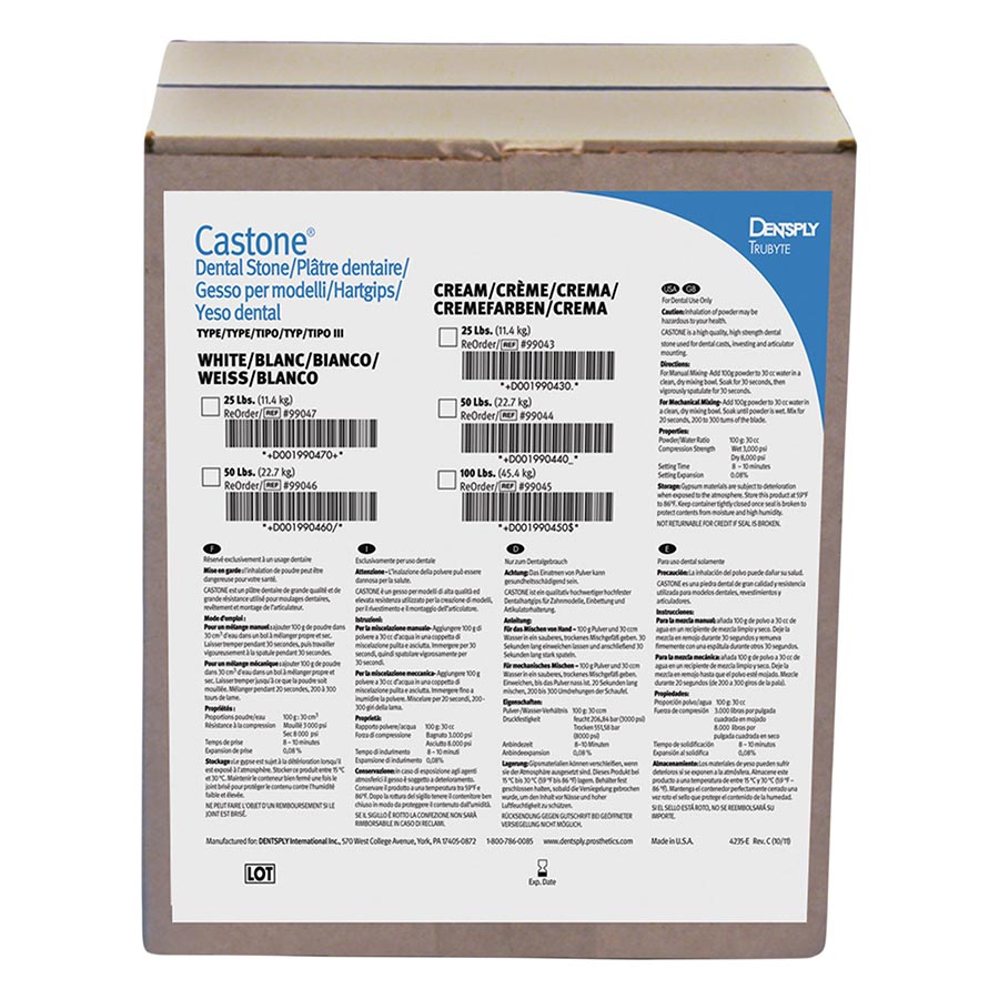 Castone Dental Stone White 25lb/Ea thumbnail 2