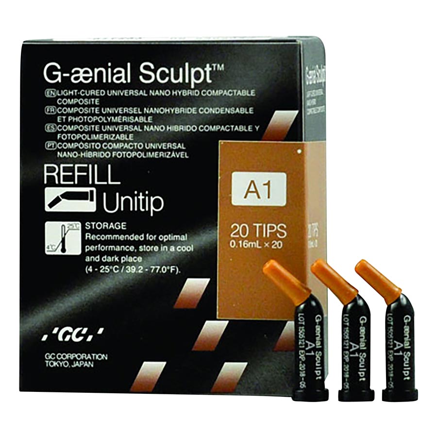 G-aenial Sculpt Universal Composite, Unitip Refill, 0.16 ml, A1, 20/Pk, 009169 thumbnail 9