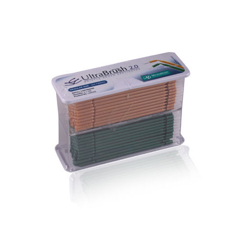 Restorative Applicators, UltraBrush 2.0 Brush Refill, Regular, Green/Gold, 200/Pk, U2R200 thumbnail 9