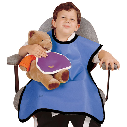 Safe'n'Sure Dog Paw Print Design Lead Children's Bib Apron with Collar - Safe'n'Sure Dog Paw Print Design Lead Children's Bib Apron with Collar - Image 1