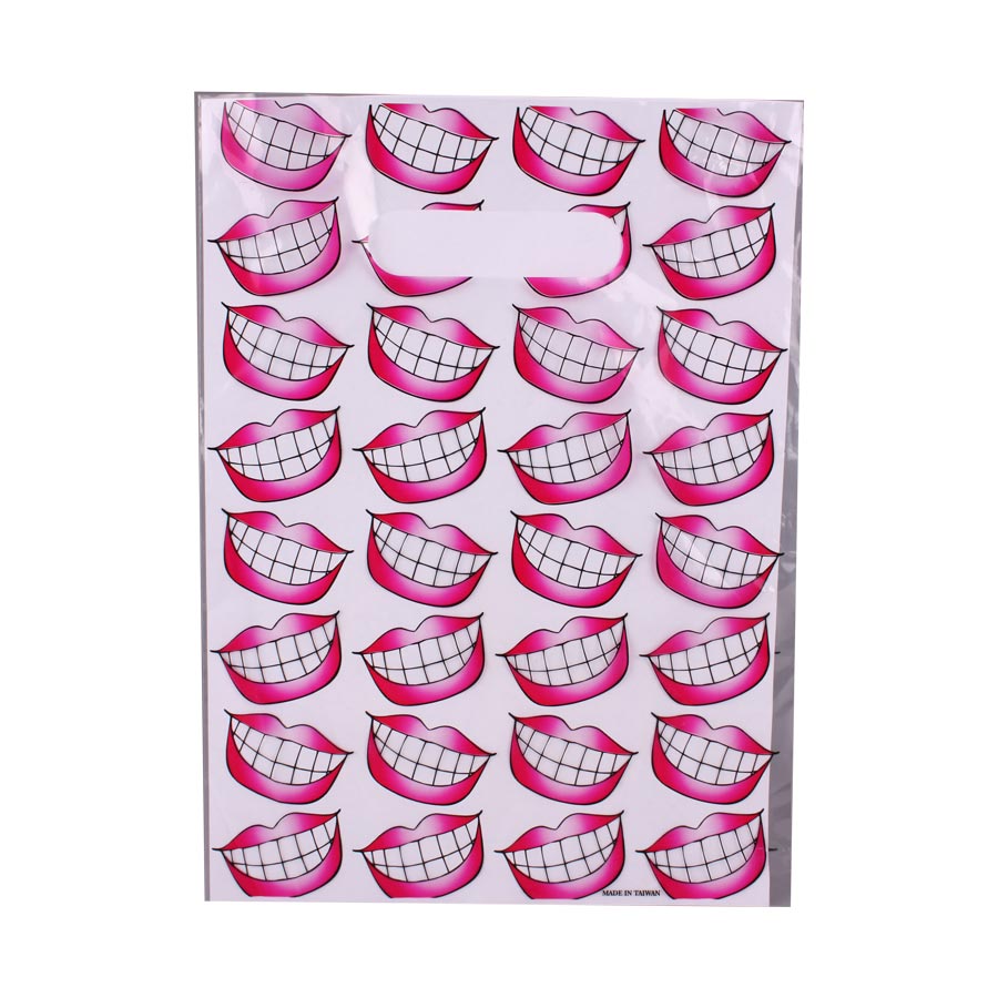 Scatter Print Bags Big Smile 2 Sided Print Clear 100/Bx thumbnail 3