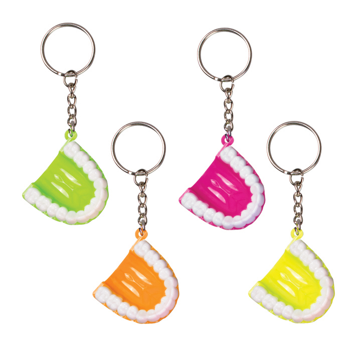 Toy Keychains Teeth Assorted Neon 24/Pk product image