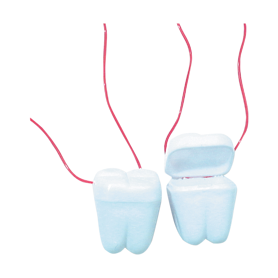 1" White Tooth Saver Necklace, 144/Pk, S49 thumbnail 2
