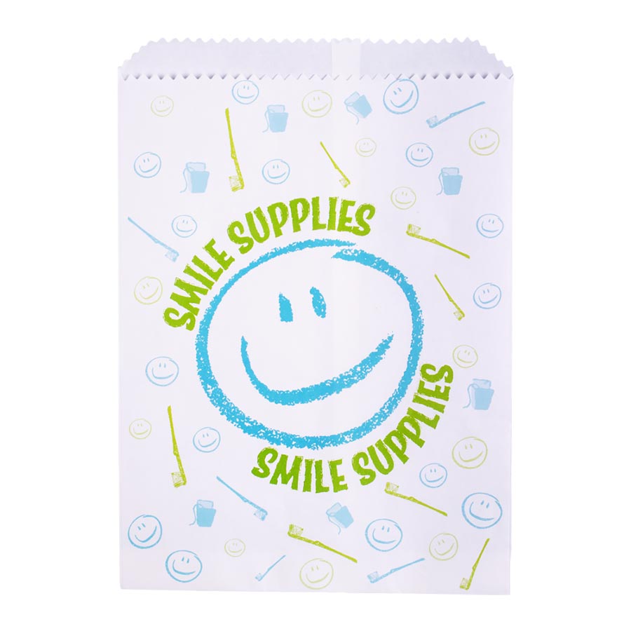 Scatter Print Bags Smile Supplies 1-Sided White 100/Pk thumbnail 4