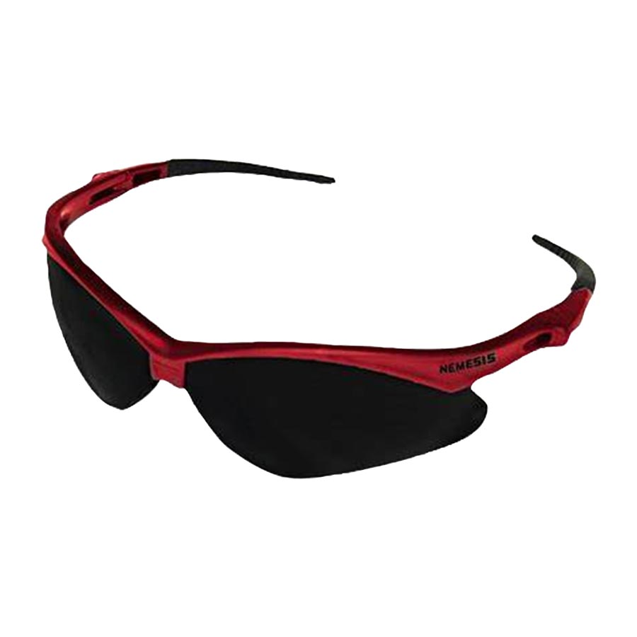 Nemesis Inferno Safety Glasses with Red Frame and Smoke Lens product image