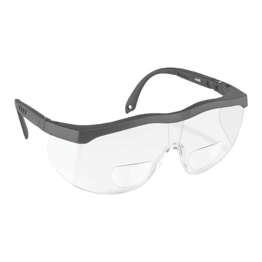 ND-X 1000 Bifocals Safety Glasses 2 Diopter Clear Lens / Black Frame Ea product image