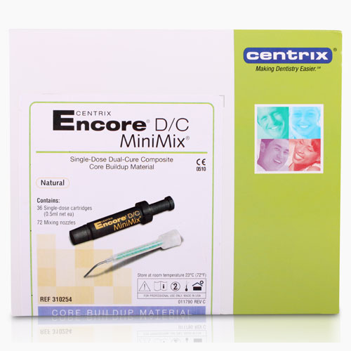 Encore D/C MiniMix Core Build-Up Material, Kit, 0.5 ml, Natural, 36/Pk, 310254 thumbnail 9