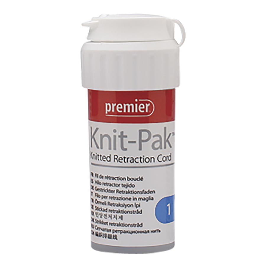 Knit-Pak Knitted Retraction Cord, Plain, # 1, 100", Blue, 1/Pk, 9007554 thumbnail 9