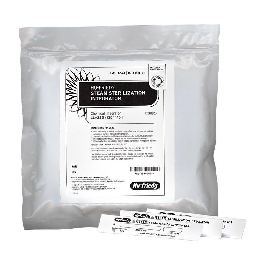 IMS Steam Sterilization Integrator Strips, Class 5, 100/Pk, IMS-1241 product image