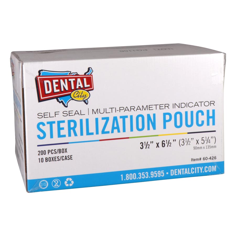Dental City Sterilization Pouches 3.5x5.25 200/Box - Dental City Sterilization Pouches 3.5x5.25 200/Box - Image 1