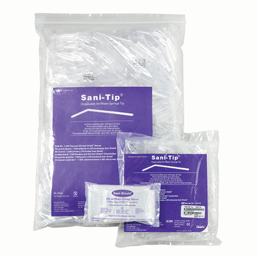 Sani-Tip Disposable Air/Water Syringe Tips, Clear, 1500/Pk, 122215 thumbnail 9