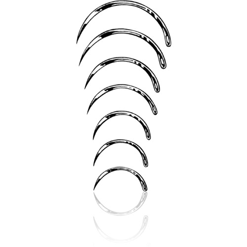 Surgical Needle Size 20 1/2 Circle Needle Stainless Steel Regular 12/Pk thumbnail 2
