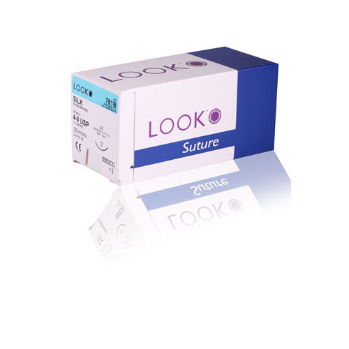 Silk Suture with C6 Needle (RC), Black Braided, 18"/45 cm, # 4-0, 12/Pk, 781B thumbnail 9