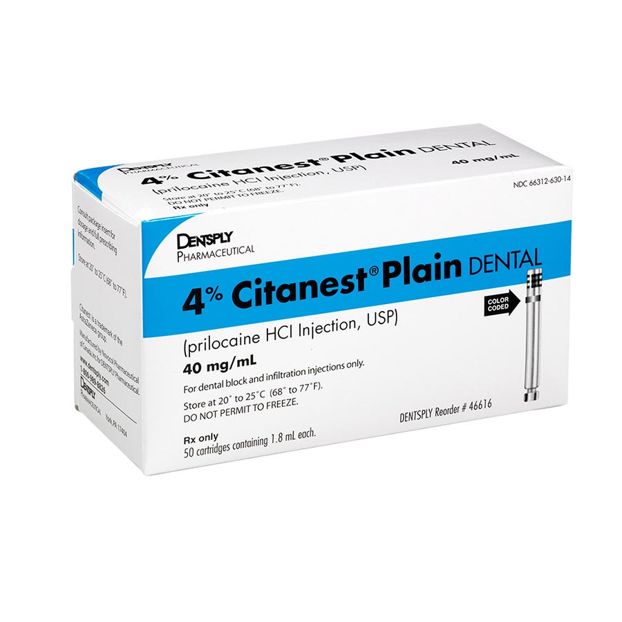 Citanest Prilocaine HCl 4% No Vasoconstrictor 1.7 mL 50/Bx thumbnail 9