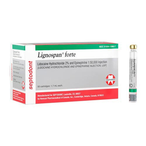 Lignospan Forte Lidocaine 2% Epinephrine 1:50 000 1.7 mL 50/Bx thumbnail 6