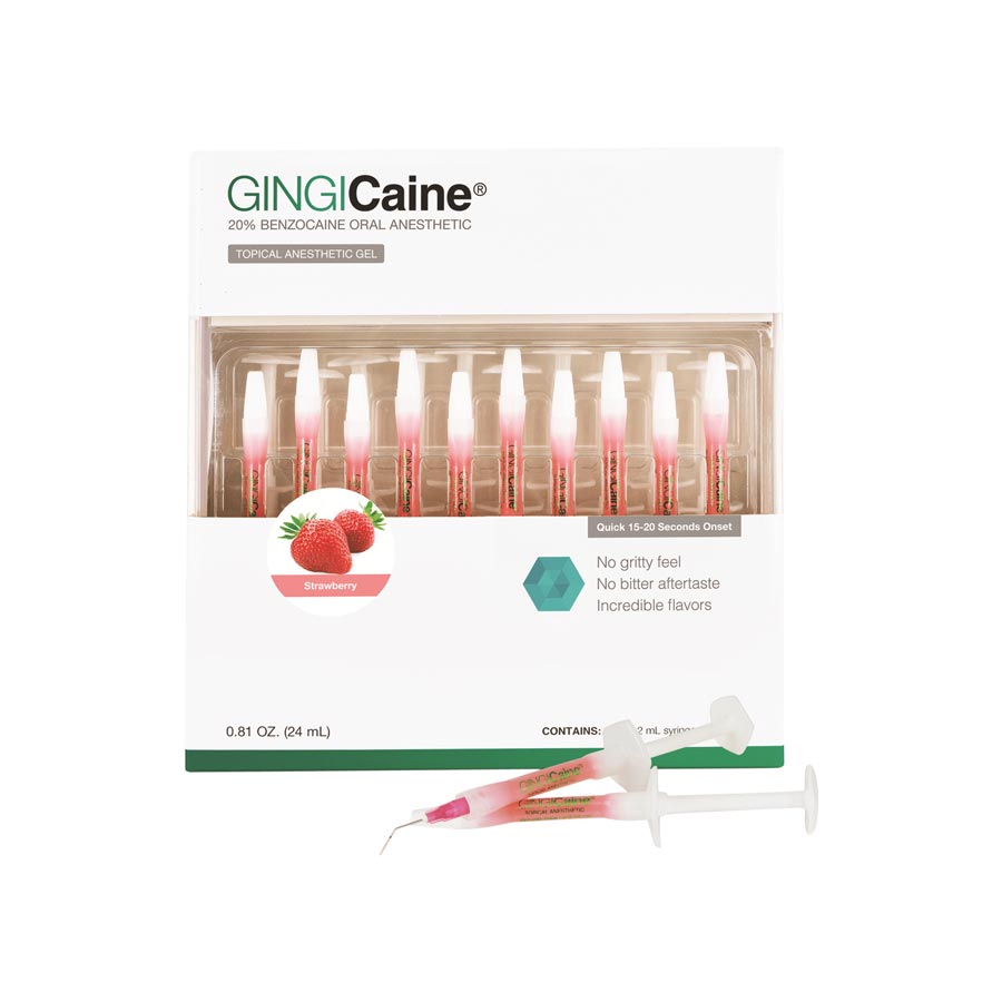 Gingicaine Topical Anesthetic Gel Syringe Strawberry Complete Unit 20/Pk thumbnail 9