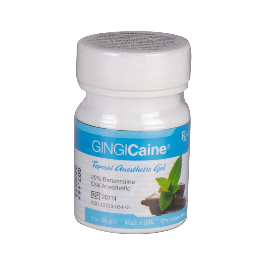 Gingicaine Topical Anesthetic Gel, 20% Benzocaine, 1 oz/Jar, Chocolate Mint, 1/Pk thumbnail 4
