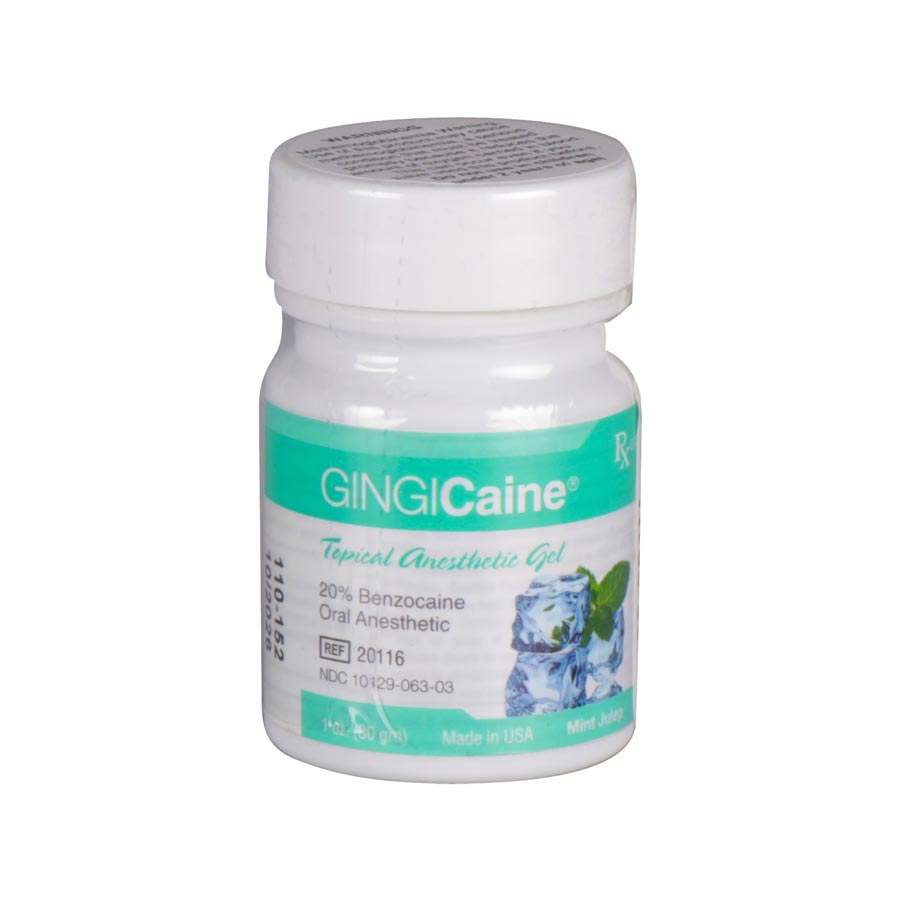 Gingicaine Topical Anesthetic Gel, 20% Benzocaine, 1 oz/Jar, Mint, 1/Pk thumbnail 4