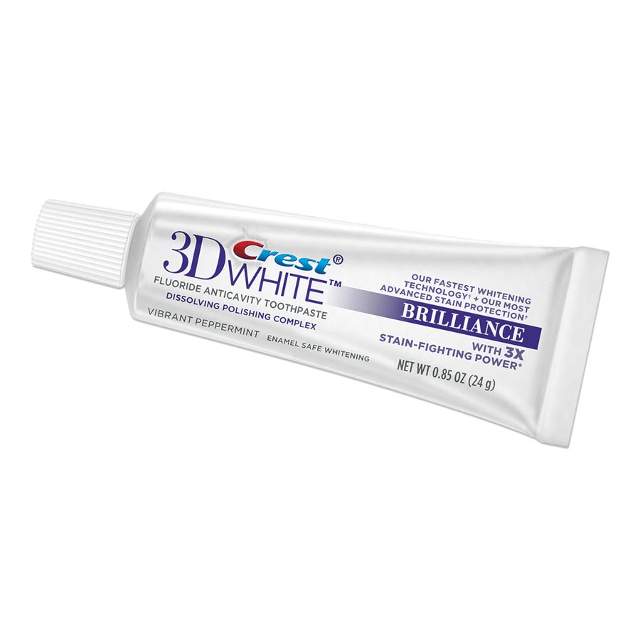 Crest 3D White Brilliance Whitening Toothpaste 0.85 oz Vibrant Peppermint 72/Ca thumbnail 4