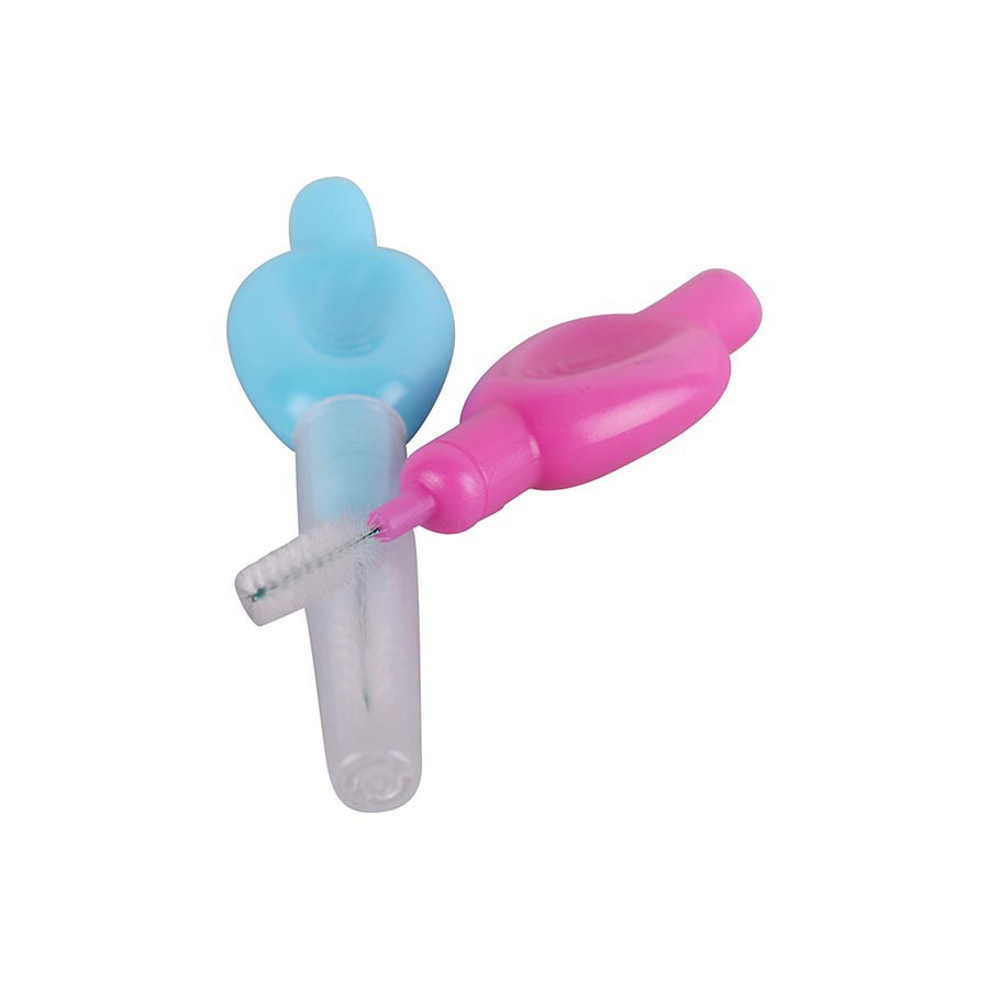 Plasdent - Interdental Brushes-Moderate Light Blue & Mauve Assorted 50 Bags Of 1Pcs/Box, 2000M product image