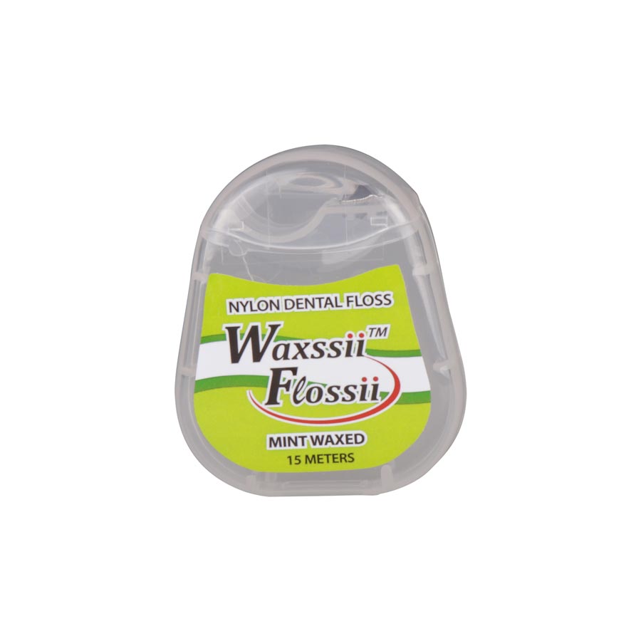 Waxssii Flossii Nylon Dental Floss Unflavored Waxed 15meters 72/Box product image