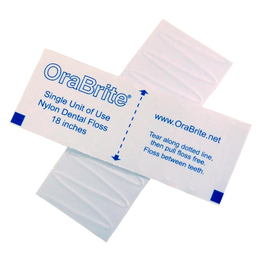 Orabrite Mint PTFE Single Use 18" Dental Floss 1000/Case ORA3003 product image
