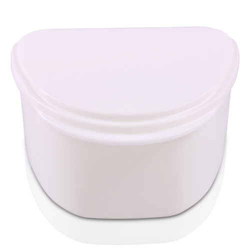 Plasdent - Denture Box - White 12/Bx. Plastic with Hinged Lid, 4"W x 3"L x 2"H, 200BTH-1 thumbnail 3