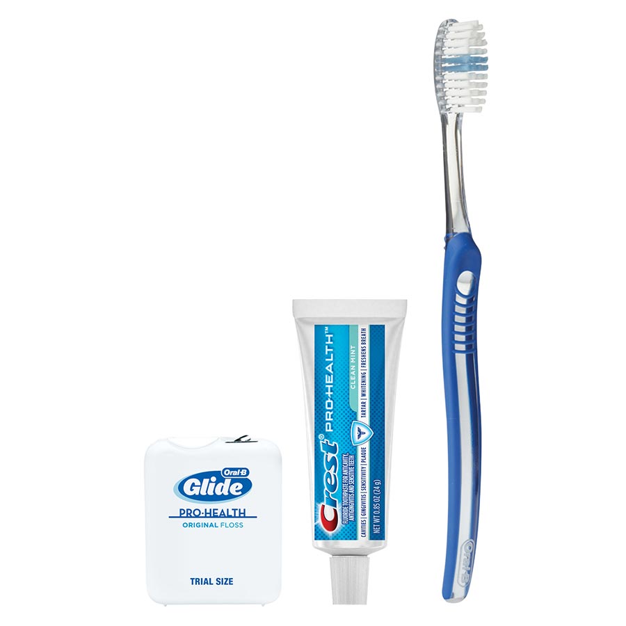 Crest Oral-B Basic Toothbrush Bundle with Flossers 144/Ca product image