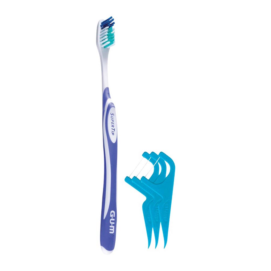 GUM Super Tip Toothbrush / Flossers Patient Pack Ea thumbnail 5