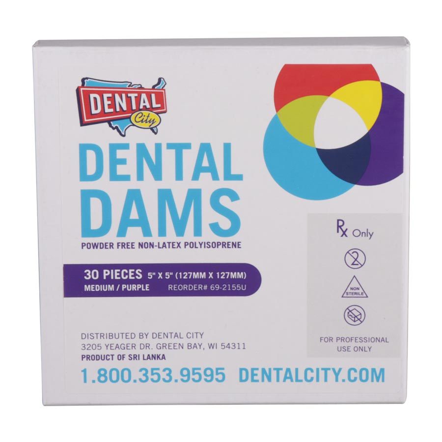 Dental City Non-Latex Dam 5X5  Medium Purple Unscented 30/Box product image